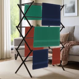 Springos Wasrek - Droogtoren - Droogrek - Verstelbaar - Inklapbaar - Inclusief- Wielen - Telescopisch - 104 x 69 x 36,5 cm — thumbnail 2