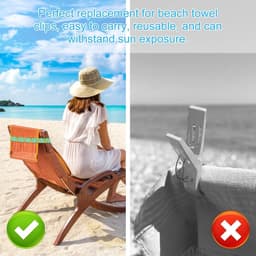 Allecto Plus - Multicolor Strandstoel Handdoek Clips Set van 20 - Winddicht - Elastisch - Accessoires voor Strand- en Zwembadstoelen - Dierenprint — thumbnail 3