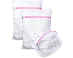 Grote waszak - Wasnet - Waszak - wasnetten - Grote waszak - Waszak met rits - Voorkomt dat kleding vervormt en kreukt - 3 stuks - Geschikt voor truien, overhemden, ondergoed, sokken, schoenen - 40*50cm