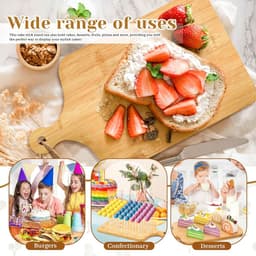 Bamboe Taart Popstandaard - Cakepop Standaard voor Verjaardagen, Feestdagen en Bruiloften met Lollyhouder - Inclusief Cakepopsticks en Wikkels - 52 Gaten — thumbnail 4