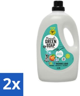 Marcel's Green Soap - Vloeibaar Wasmiddel - Kleur - Perzik & Jasmijn - Effectief & natuurlijk - 23 Wasbeurten - 1 liter - Voordeelverpakking - 2 stuks — thumbnail 2