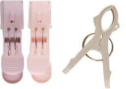 Gerimport handdoek knijpers - 6 stuks - pastel tinten - 8 x 6 x 12 cm - kunststof — thumbnail 3