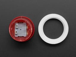 Mini LED Arcade Button - 24mm Translucent Red Adafruit 3430 — thumbnail 3