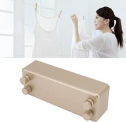 Wandgemonteerde Waslijn - Intrekbare Lijn - Kleding Drogen - Dubbele Lijn - 14 Voet - Goud — thumbnail 2