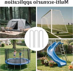 Versterk jouw buitenactiviteiten met 30 cm gegalvaniseerde grondankers, geschikt voor trampolines, tenten en gazebos - set van 6 stuks — thumbnail 4