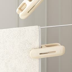 Wasspelden - Kleding Pins - Kleding Drogen - Versterkte Clip - 6 x 1.7 x 3 cm - Romig — thumbnail 5