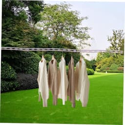 3 Stuks Outdoor Kledinglijn Verstelbare Winddichte Slip Waslijn voor Stevige Duurzame Drooglijn voor Buiten Gemakkelijk Handig Te Gebruiken — thumbnail 4