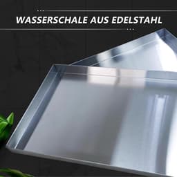 Opvangbak Wasmachine - Lekbak Condens - Apparatuur Beschermen - Roestvrij Staal - 60x60cm - Zilver — thumbnail 2
