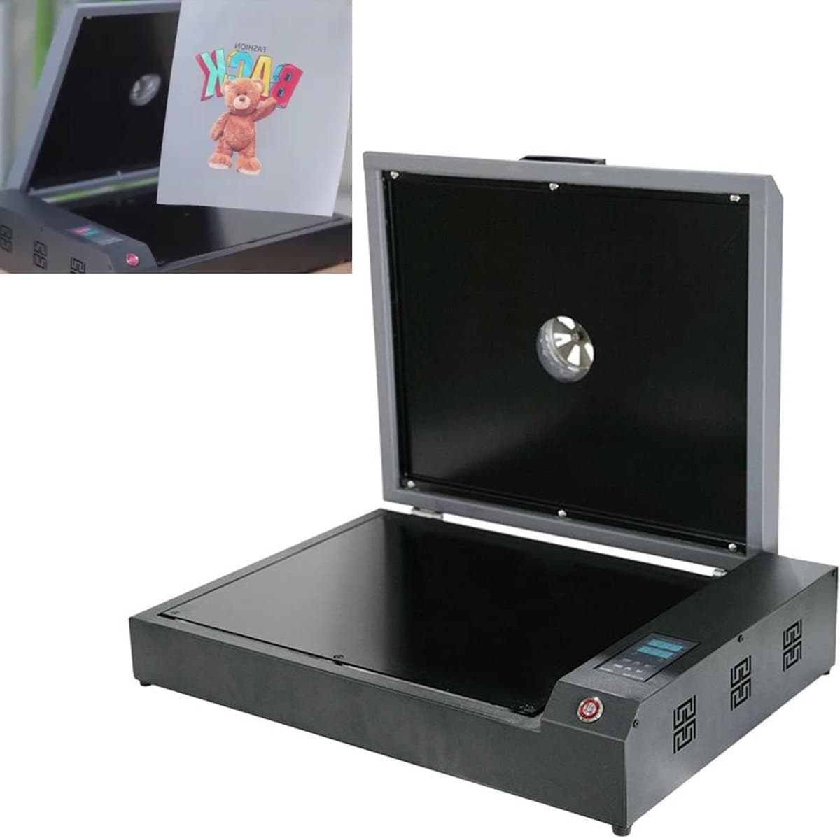 Textiel Printer Droger - DTF Oven Transfer - Kleding Bedrukken - Dubbele Verwarmingselementen - 40 x 32 cm - Multicolor — afbeelding 1