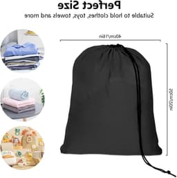2 Pack Reiswaszakken voor Vuile Kleding 40x50CM - Grote Trekkoordzakken voor Kamperen, Thuis en Studentenhuis — thumbnail 4