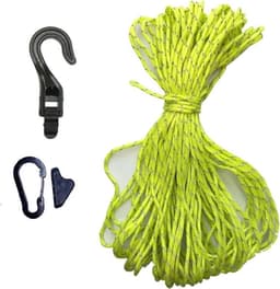 Waslijn voor buiten - Reis waslijn - Kleding drogen - Versterkt materiaal - 35 meter - Groen — thumbnail 1