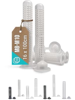 Zeefhuls Composietmortel - Kunststof Ankerhuls Injectiemortel - Betrouwbare Ankerbevestiging - Fijne Netstructuur Mortelbesparing - 12 x 60 mm 10 stuks — thumbnail 4