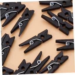 Mini Houten Klemmen - Ambachtelijke Clips - Foto Decoratie - Multifunctionele Clips - 300 Stuks - Zwart — thumbnail 5