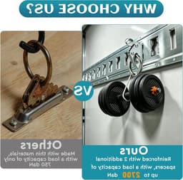 10 stuks combi-sjorogen voor aanhangers, 61 mm e-track sjorrails, ladingbeveiliging en eindmontage met φ39 mm ring voor vrachtwagens en auto's — thumbnail 2