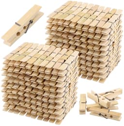 Cosensi- Bamboe Haringen 500 Stuks - Kleine Houten Wasknijpers - Duurzaam - Compact - Winddicht - Hoogwaardig Materiaal — thumbnail 1