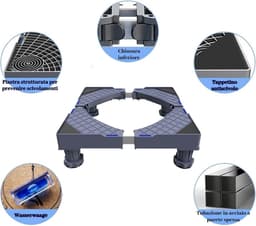 Verstelbare Verhoging voor Wasmachine en Droger met Antislip en Schokdemping — thumbnail 5