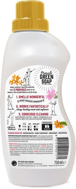 Marcel's Green Soap Wasverzachter - Mandarijn & Osmanthus - 6 x 750ml - 180 wasbeurten — thumbnail 3