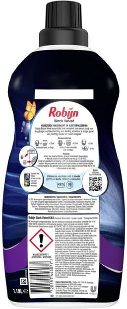 Robijn Klein & Krachtig Wasmiddel Black Velvet 34 Wasbeurten 1,19 liter — thumbnail 3