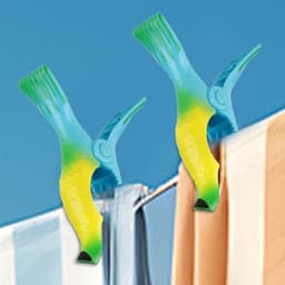 Handdoek Clips - Wasknijpers Papegaai - Strand Ontspanning - Windbestendige Bevestiging - 14 x 9 cm - Vogel Kleuren — thumbnail 3