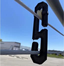 Kledinglijn Katrol - Waslijn Splitter - Zware Was Ophangen - Stille Werking - 15 cm - Zwart — thumbnail 2
