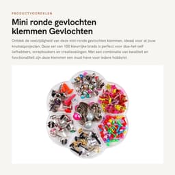 Dailygoods- Patroonklemmen 100 stuks - Mini Ronde Klemmen - Bevestigingsset - Kleurrijke Sluitklemmen - Lichtgewicht Metaal - Voor Knutselen/Scrapbooking - Brads — thumbnail 4