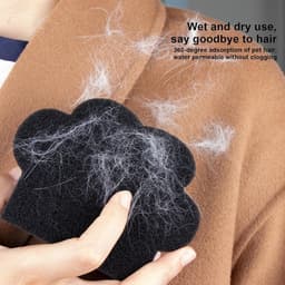 Anti-pluis Kap - Wasfilter Spons - Kleding Reinigen - Herbruikbaar Sponsontwerp - 22 x 18 cm - Zwart — thumbnail 2