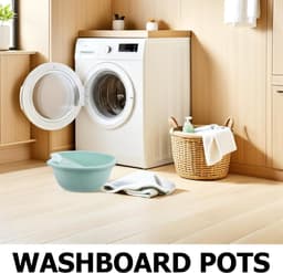 Wasbord met Bak - Handwas Systeem - Kleding Reinigen - Geïntegreerd Wassen - 37 cm - Blauw — thumbnail 2