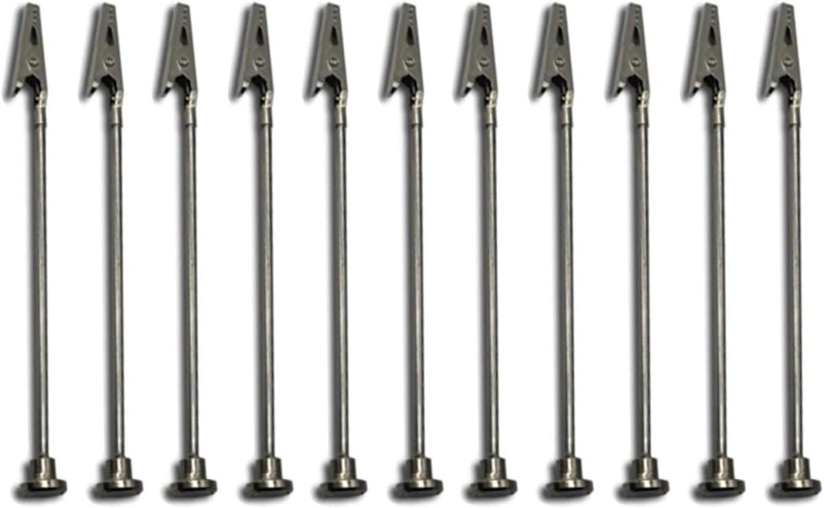 Krokodillenklemmen Set - Model Clips - Hobby Schilderen - Met Opbergdoos - 10 Stuks - Zilver — afbeelding 1