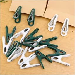 Wasknijpers - Kledingclips - Was ophangen - Zachte grip - 12 stuks - Groen — thumbnail 3