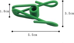Waslijn met klemmen - Kledinglijn drooglijn - Reizen en kamperen - Uittrekbaar tot 3.5 meter - 12 klemmen - Groen — thumbnail 4