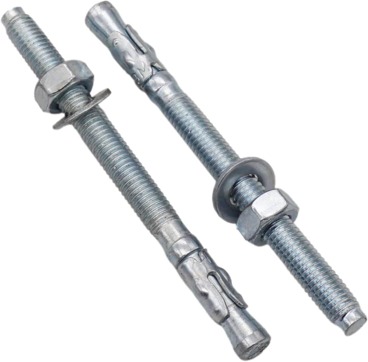 Wigankers M8x100mm - Keilankers metalen pluggen - Beton bevestigen - Verzinkt staal - 20 stuks - Zilverkleurig — afbeelding 1