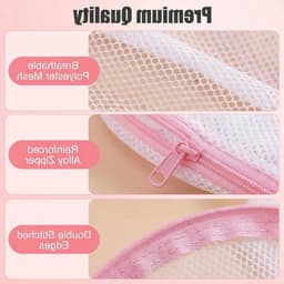 Waszak voor delicate kleding, extra grote wasnetten voor beha's, 3 stuks, duurzaam polyester, herbruikbaar en multifunctioneel, ideaal voor veilig wassen 24 x 23 cm — thumbnail 2