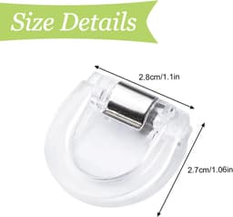12 stuks - Verstelbare zoomclips voor broeken - transparante decoratieve kledingclips - voor het direct inkorten van jeans, pantalons, overhemden en andere kledingstukken - transparant - 2.7×2.8cm — thumbnail 2