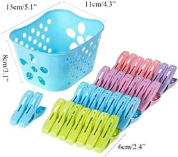 Kledingknijpers Set - Wasknijpers Plastic - Kleding Drogen - Windproof Design - 30 Stuks - Paars — thumbnail 5
