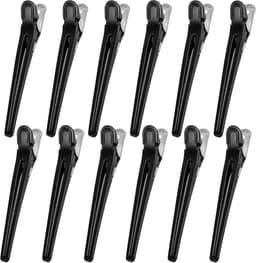 Haarspeld Krokodil - Eendenbek Clips - Haar Stylen - Antislip Tandstructuur - 12 Stuks 10 cm - Zwart — thumbnail 1
