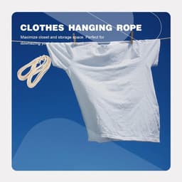 Kledinglijn Touw - Waslijn - Kleding Drogen - Multifunctioneel - 3 Stuks - Licht Geel — thumbnail 2
