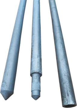 Grond Anker Set - Aarding Punt - Veilige Aarding - Thermisch Verzinkt Staal - 3 Meter - Zilver — thumbnail 3
