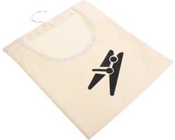 Wasknijper Opbergtas - Wasknijperhouder Organizer - Wasknijpers Sorteren - Met Ophanghaak - 35.7 cm Breed - Beige — afbeelding 1