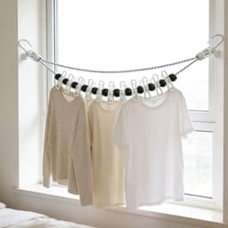 Magnetische Waslijn - Reiswaslijn Klemmen - Kleding Drogen - Sterke Magneethaken - 3.6 Meter - Veelkleurig — thumbnail 3
