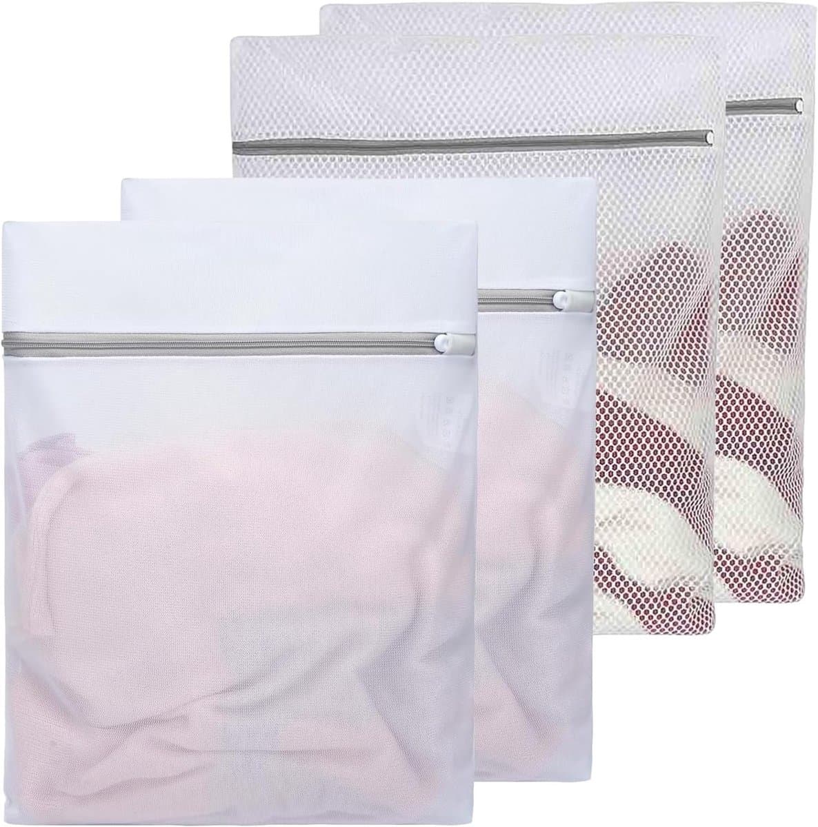 Wasnetten voor Wasmachine - 4 Stuks, Grote 50 x 60 cm, Waszak met Rits voor Kleding, Shirts, Broeken en Handdoeken, Ideaal voor Delicate Was — afbeelding 1