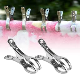 Dailygoods - 10 Stuks Roestvrijstalen Strandlakenclips voor Ligstoelen — thumbnail 4