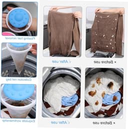 Kegelvormige washaar vanger 3 stuks in 3 kleuren - Effectieve verwijderaar voor katten- en hondenhaar, papierresten en pluizen — thumbnail 3