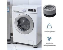 Antislip Trillingsdempers voor Wasmachines en Droger - 4 Stuks, Geluidsisolatie Matten, Grijs