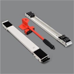 Wasmachinebasis met wielen - Apparaatrollen - Apparaten verplaatsen - Verstelbare lengte - 45-70 cm lengte - Wit — thumbnail 1