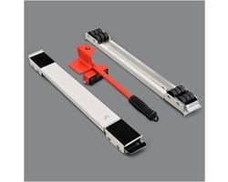 Wasmachinebasis met wielen - Apparaatrollen - Apparaten verplaatsen - Verstelbare lengte - 45-70 cm lengte - Wit