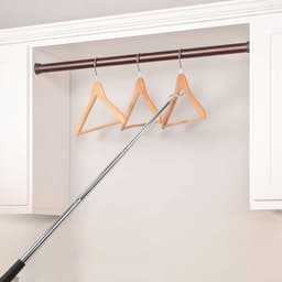 Droogpaal Kleding - Wasstok - Was Ophangen - Gebogen Vorkontwerp - 134cm - Zilver — thumbnail 2