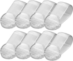 Handdoek Klemmen - 8 Stuks - Strandlaken Knijpers - Plastic Quiltclips - Badlaken Clips - Strandlakenrek wasknijpers - Knijpers - Sterke Handdoekklem - 7×3.2×2.9cm - Transparant — thumbnail 1