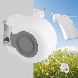 Uittrekbare Dubbele Waslijn voor Binnen en Buiten, Tot 26 Meter Droogruimte — thumbnail 4