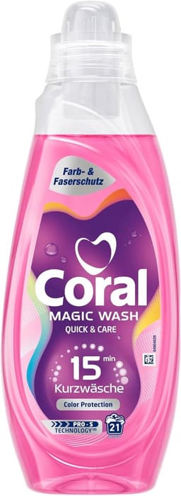 Coral Quickwash Vloeibaar Wasmiddel - Sunset Bloom - voor korte wasprogramma's - Voordeelverpakking - 8 x 21 Wasbeurten — thumbnail 4