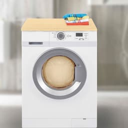 Wasmachine beschermer - Droogtrommel mat - Apparaat stabiliseren - Vochtwerend materiaal - 60x60x5 cm - Beige — thumbnail 2